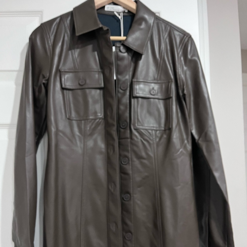 Oak & Fort Faux Leather Dress